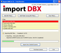 Outlook Express DBX Import Tool