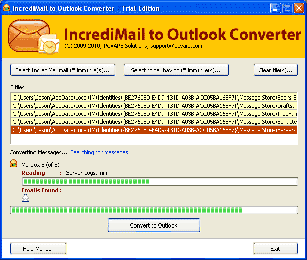 Convert Incredimail to Outlook 6.04