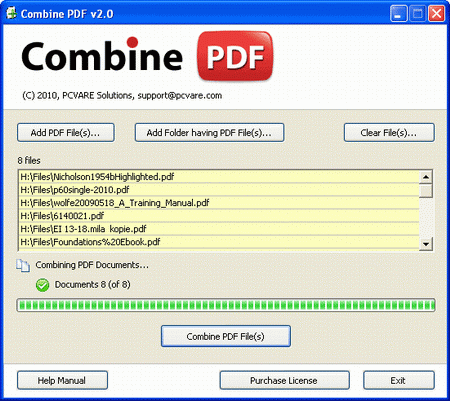 Merge Multiple PDF Files into one PDF File using Merge PDF program