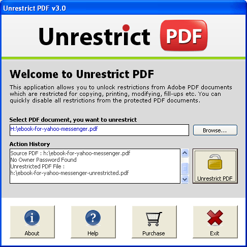 How to Remove PDF Restrictions 5.51