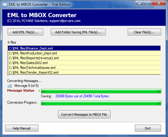 Convert EML to MBOX 5.03