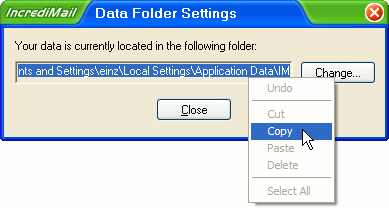 Location of IncrediMail IMM Files