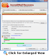 PCVARE IncrediMail Recovery 6.01 screenshot