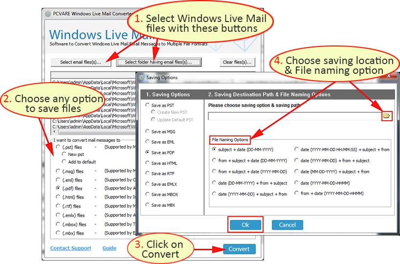 transferring Windows Live Mail to other computer