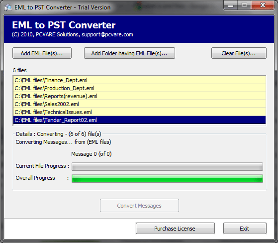 PCVARE Windows Live Mail Converter screenshot