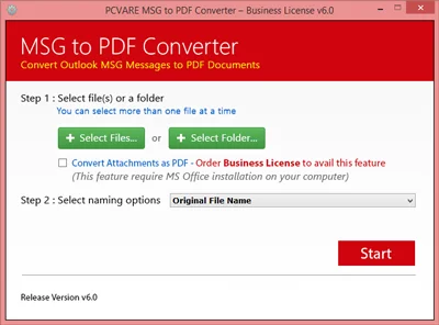 Get MSG files to PDF with advanced software - box